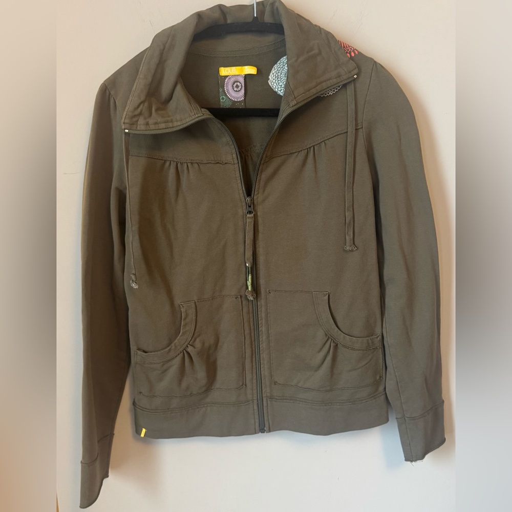 Lole Olive Green Zip-Up Jacket Medium